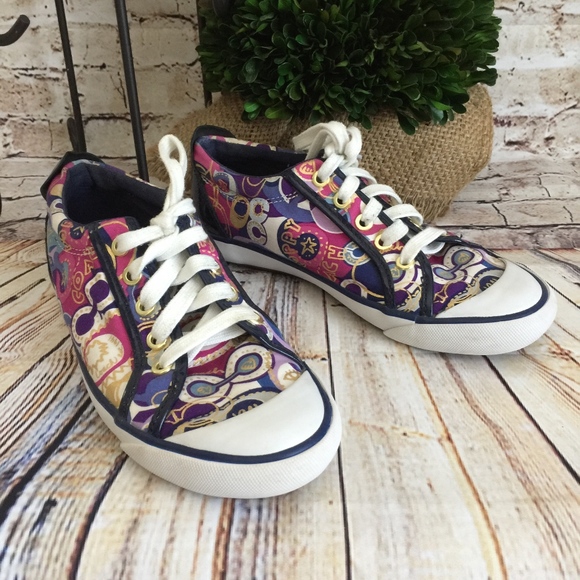 Coach Women's Barrett Blue Sneakers - Picture 2 of 8